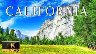 FLYING OVER CALIFORNIA (4K UHD) - Soft Music & Wonderful Natural Landscape For Fresh Start
