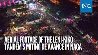 Aerial footage of the Robredo-Pangilinan tandem's miting de avance in Naga City