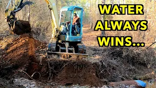 Fixing Culvert Pipes With The Yanmar Vio-50.
