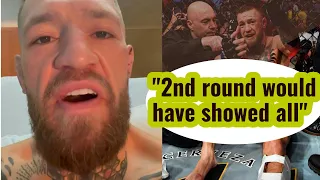 Conor McGregor talks broken leg post surgery; Message to Poirier about UFC264 "6 weeks on a crutch"