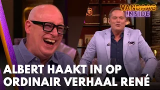 Albert Verlinde haakt razendsnel in op ordinair verhaal René: 'Sjongejongejonge!' | VANDAAG INSIDE