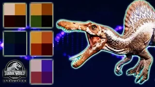 ALL SPINOSAURUS SKINS (JURASSIC WORLD EVO)