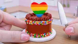 🍫Chocolate Cake - Satisfying Miniature Rainbow Sprinkles Chocolate Cake Recipe | Mini Bakery