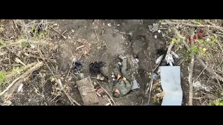 Ukrainian drone throws a grenade at a sleeping soldier