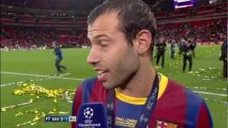 Mascherano after the Champions League Final LFC