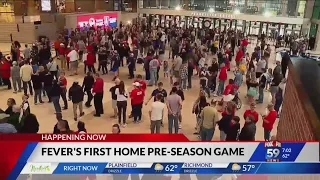 Fever fans talk excitement, Caitlin Clark at preseason debut home game