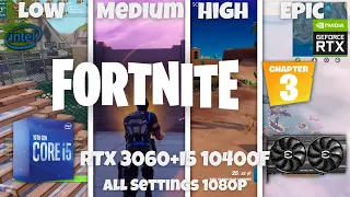 FORTNITE RTX 3060+I5 10400F | 1080p ALL SETTINGS CAP 3 | Alvarocrack