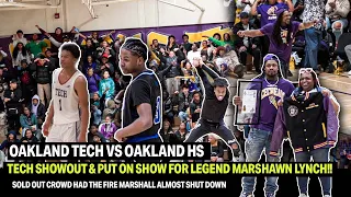 Oakland Tech vs Oakland HS | Tech Put On Show for Oakland Legend Marshawn Lynch IN SOLD OUT CROWD!!
