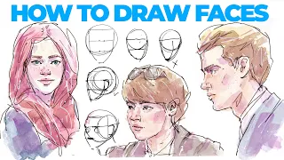 How to Draw Faces Loosely | Step-by-Step Tutorial & Pro Tips