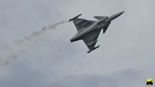 Saab Gripen Jet Fighter Display - Airpower 2022