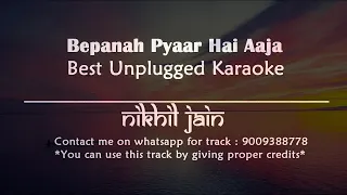 Bepanah Pyaar Hai Aaja | Suna Suna Lamha Lamha | Karaoke with lyrics | Nikhil Jain