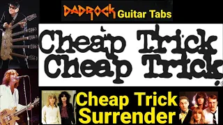 Surrender - Cheap Trick - Guitar + Bass TABS Lesson