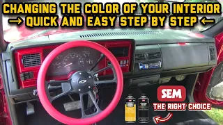 How To Change Interior Color Of A Car Or Truck With SEM Color Coat Paint Dye OBS CHEVROLET SILVERADO