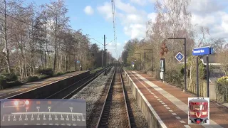 Riding with the train driver from Rhenen to Utrecht. (With speedometer)