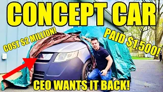 I Bought An INSANE 2 Million Dollar Concept Car For $1,500! Abandoned for 12 Years! First Start!