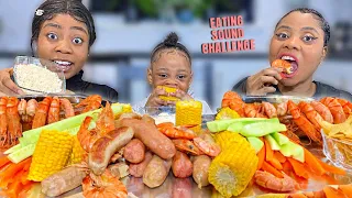 EXTREME ASMR SEA FOOD BOIL MUKBANG | SOUND CHALLENGE (ft my daughters)