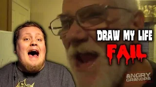 Angry Grandpa - Draw my Life FAIL! REACTION!!!