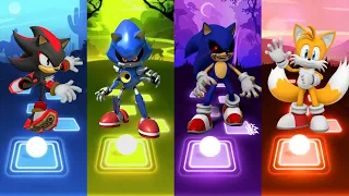 Shadow Sonic 🆚 Matel Blue Sonic 🆚 Sonic exe 🆚 Tails Sonic | Sonic EDM Rush Gameplay
