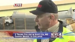 MASSIVE Train Collision Causes Highway Overpass To COLLAPSE In Missouri! Seven Injured!