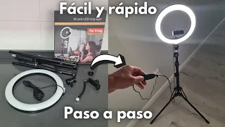 ✅️ Como armar un aro de luz LED con trípode PASO A PASO