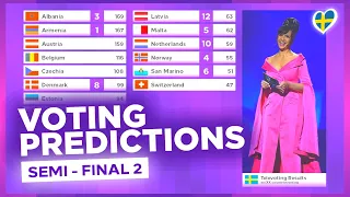 My Voting Predictions (Voting Simulation) - Semi - Final 2 - Eurovision 2024 🇸🇪