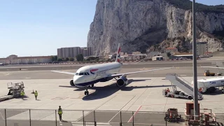 British Airways landing in Gibraltar