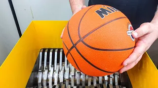 WHAT HAPPENS IF YOU DROP BASKETBALL INTO THE SHREDDING MACHINE?