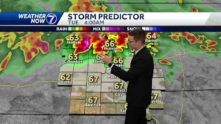 Severe storms possible late Monday, Tuesday