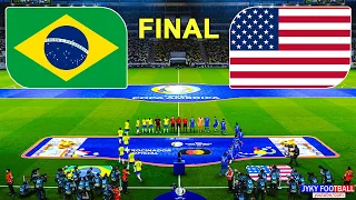 PES - Brazil vs USA Final Copa America 2024 - Full Match All Goals - eFootball Gameplay PC HD
