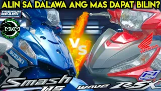 Suzuki Smash 115 vs Honda Wave RSX FI (Comparison Review) + Price Update ft. K-Servico Antipolo