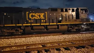 CSX Locomotive starting up