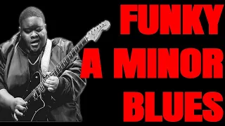 Funky Blues Jam in A Minor | Guitar Backing Track (94 BPM)