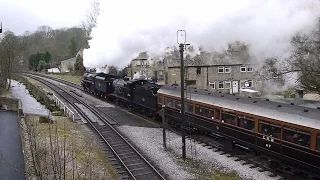 Keighley & Worth Valley Railway Winter Gala Day 2 28 Feb 2015 34092 43924 75078 90733 5820