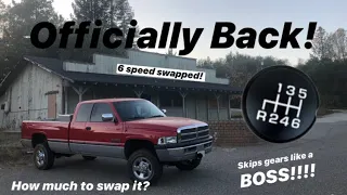 FIRST SUCCESSFUL ROAD TEST WITH 6 SPEED SWAPPED 12 VALVE! SKIPS GEARS NO PROBLEM!