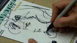 Jim Lee sketching Wonder Woman   AACC 2013