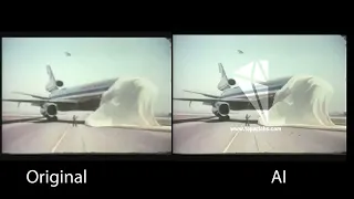 1971 American Airlines ad enhanced using AI