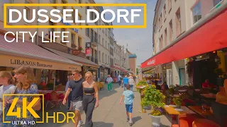 Düsseldorf Relaxing City Walking Tour  in 4K HDR - Exploring Cities of Germany