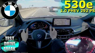 2022 BMW 530e Touring xDrive 292 PS TOP SPEED AUTOBAHN DRIVE POV