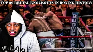 THEY GETTING DOWN!!! TOP 20 MOST BRUTAL KNOCKOUTS IN BOXING HISTORY! (REACTION!)