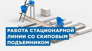 Станок для производства газоблоков со скиповым подъемником от компании «АлтайСтройМаш»