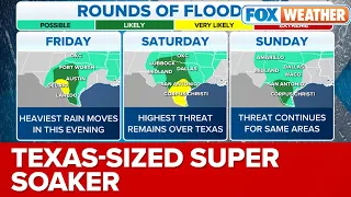 Rounds Of Heavy Rain Expected For Southern Plains Creating Potential For Life-Threatening Flooding