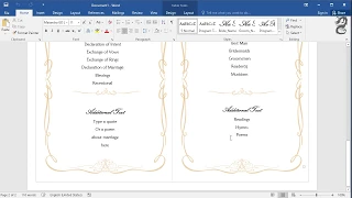 How to Make a Wedding Program in Word