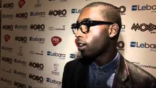 Tinie Tempah backstage at the Mobo Nominations