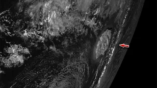 The Hunga Tonga-Hunga Ha'apai volcano seen from space