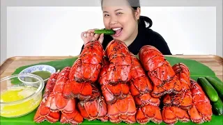 GIANT LOBSTER TAILS SEAFOOD BOIL MUKBANG 먹방 | EATING SHOW