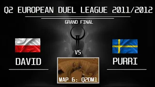 QUAKE 2 |  EDL #10 GRAND FINAL | David vs PURRI - 6th map q2dm1