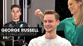 GEORGE RUSSELL haircut ☆ SIDE PARTING HAIRSTYLE ☆ SLIKHAAR TV