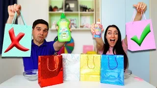 SLIME NON SCEGLIERE LA BUSTA SORPRESA SBAGLIATA CHALLENGE!!! MYSTERY BAG!!