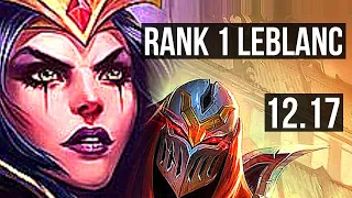 LEBLANC vs ZED (MID) | Rank 1 LeBlanc, 12/1/11, Rank 9, Legendary | EUW Challenger | 12.17