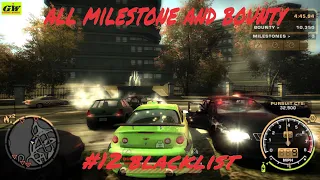 NFS Most Wanted | MILESTONE & BOUNTY | IZZY #12 BLACKLIST